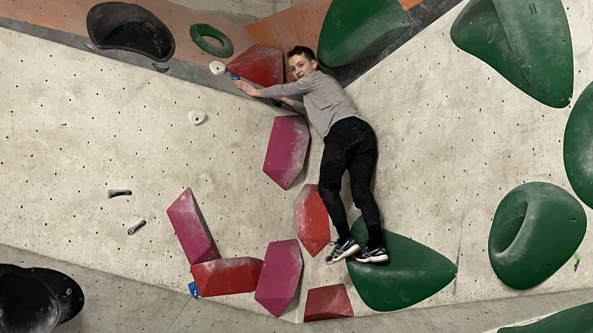 Bouldern zum Abschluss des Wintertrainings